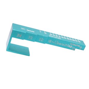 FEPS Tool Messlehre FE-ML003 Aluminium türkis – Präzise Maßlehre für Fenster & Türen